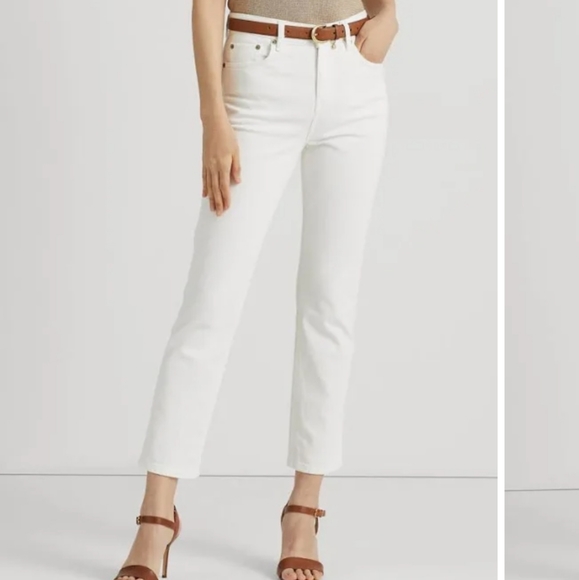 Lauren Ralph Lauren High-Rise Straight Ankle Jeans - Picture 12 of 12